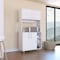 Tuhome 95 Pantry Kit, Four Legs, Double Door Cabinet, Three Shelves, White ALB5576 - alternate 5